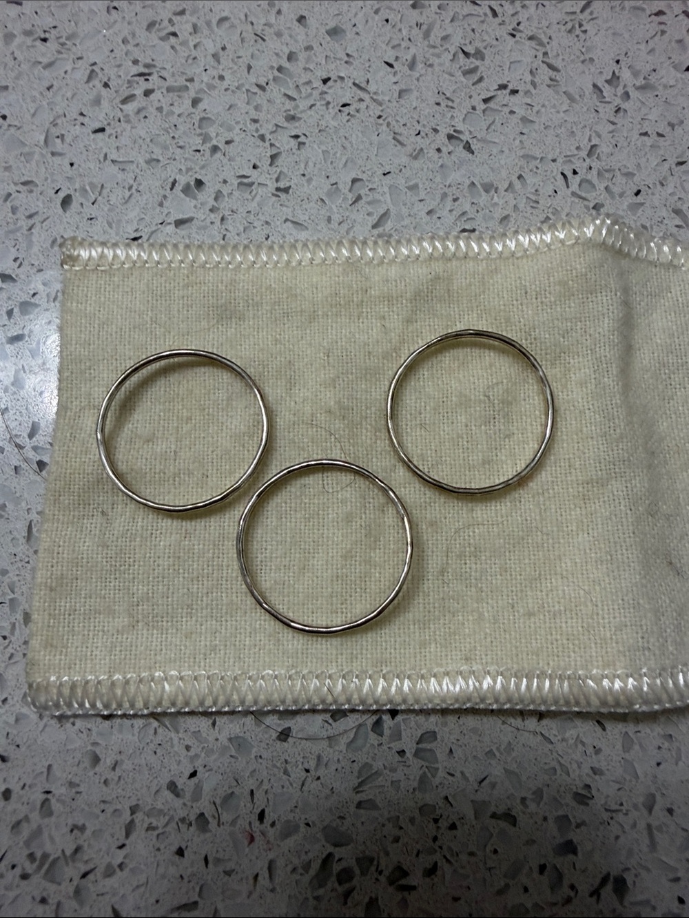 James Avery Silver Stacking Rings Set size 9